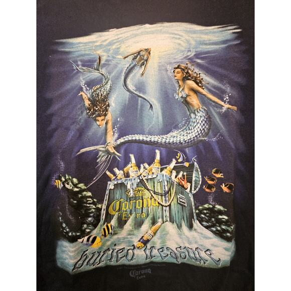 ODM Other - Vtg Corona Extra Shirt “Buried Treasure” Mermaid Underwater T-Shirt 2XL ODM 2001
